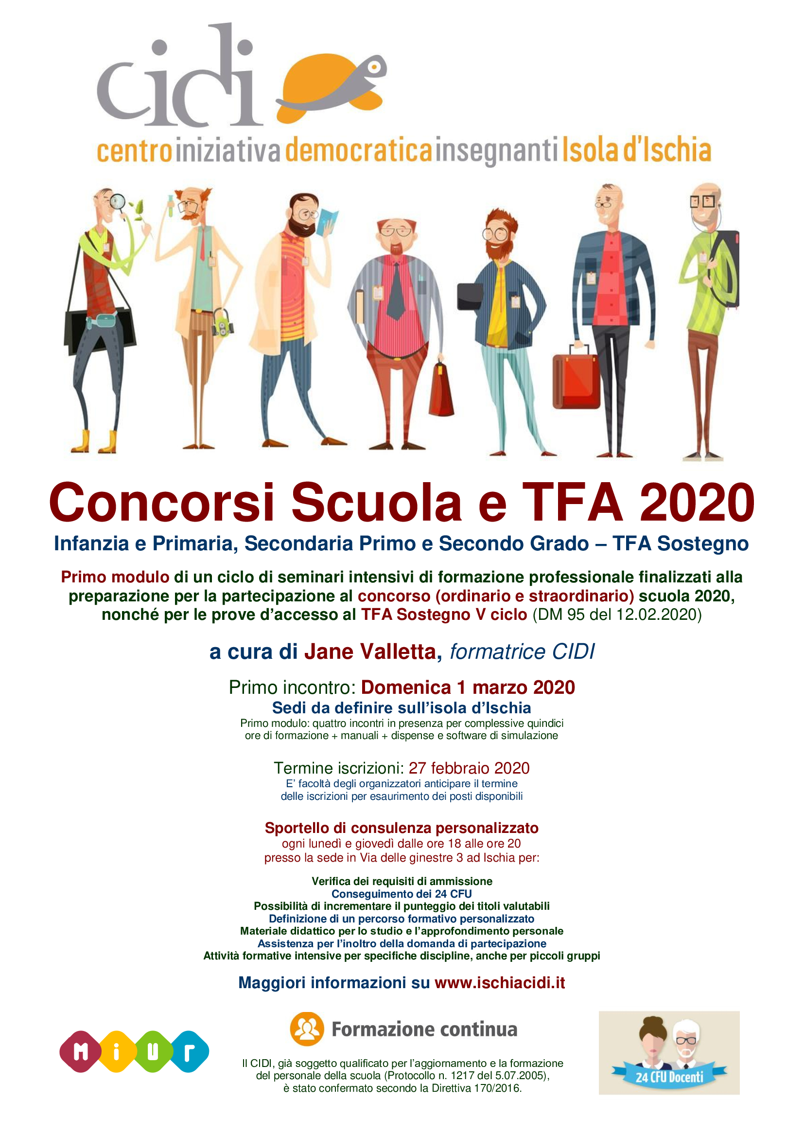 Locandina preparazione concorsi scuola 2020