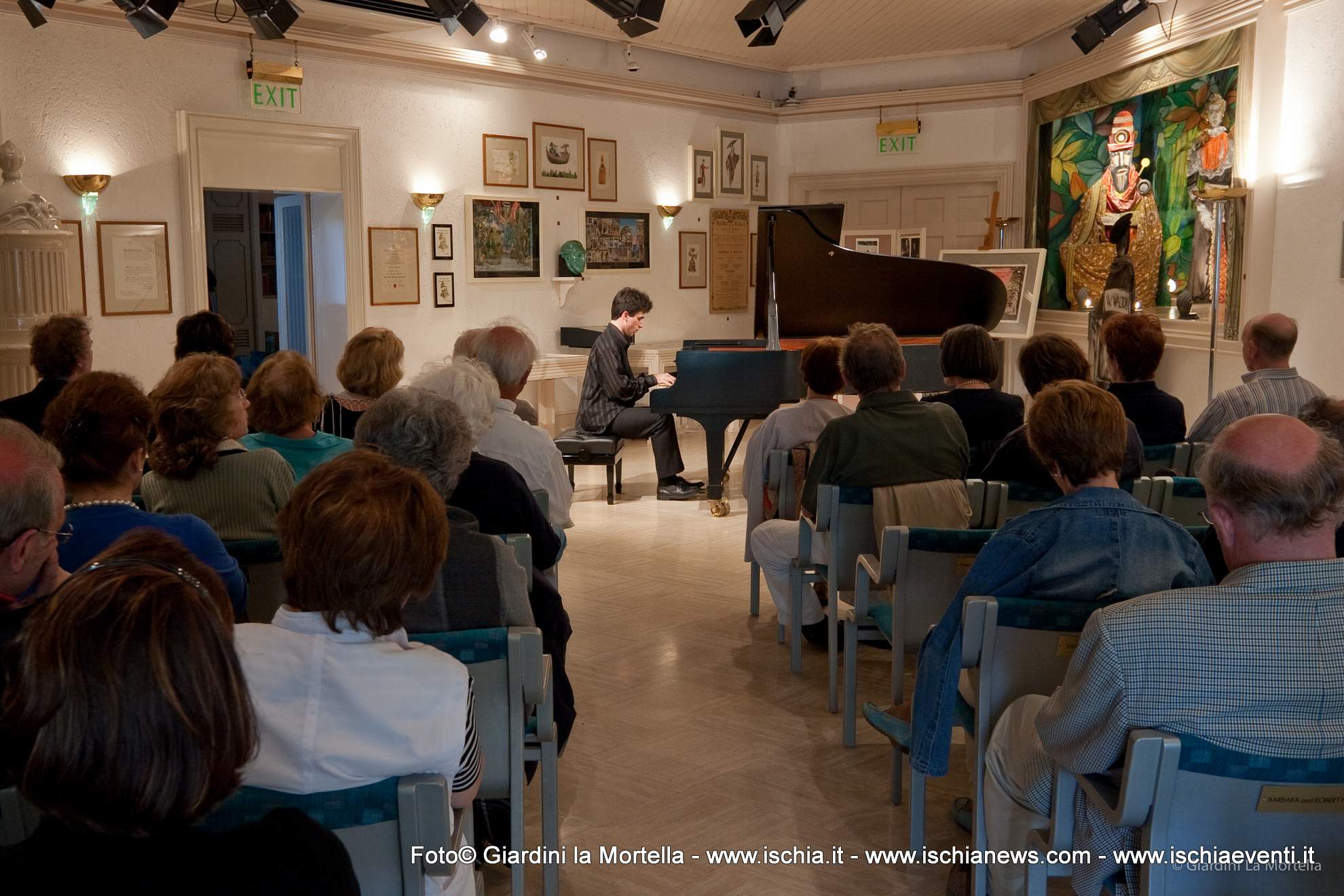 Giardini la Mortella il piano della sala concerti