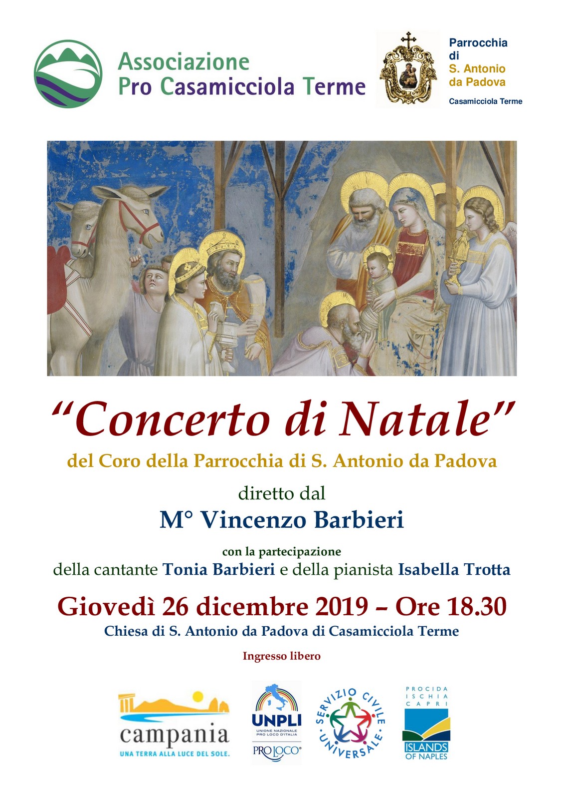 Locandina concerto natale 26 12 2019